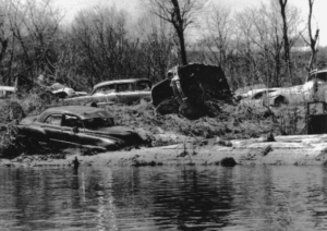 A polluted Blackstone River (photo courtesy of the Providence Journal)