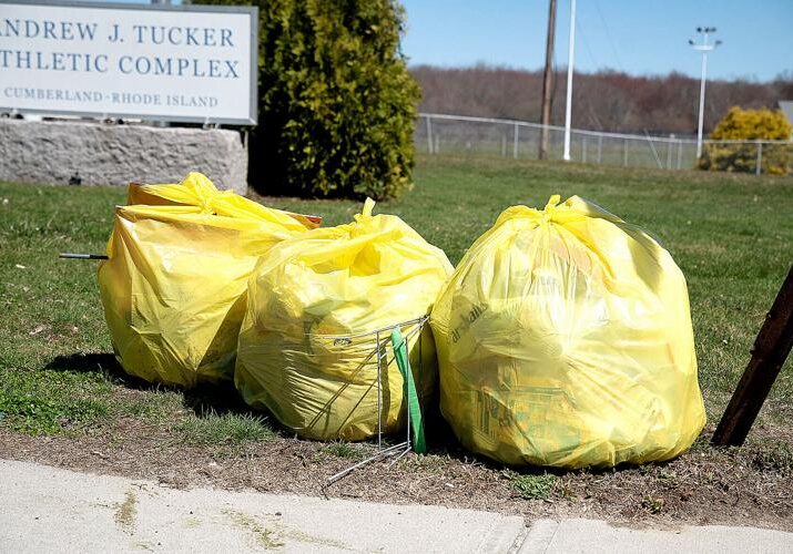 Yellow Bag Day in Cumberland. Photo provided by The Valley Breeze.